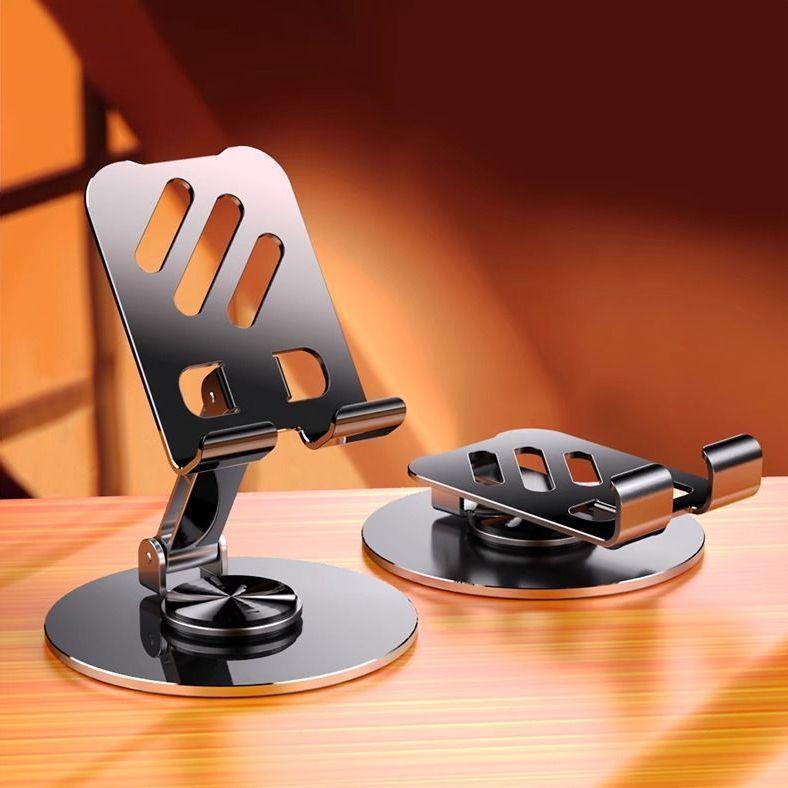 360° Rotating All-Metal Phone & Tablet Holder, Foldable and Ideal for Viewing and Streaming