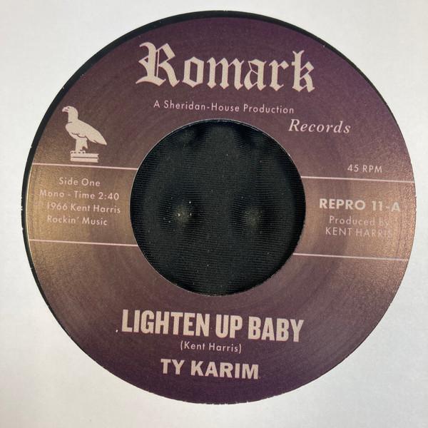 

7inch Record TY KARIM - Lighten Up Baby / All At Once REPRO11 Romark 2023 UK Soul/Funk
