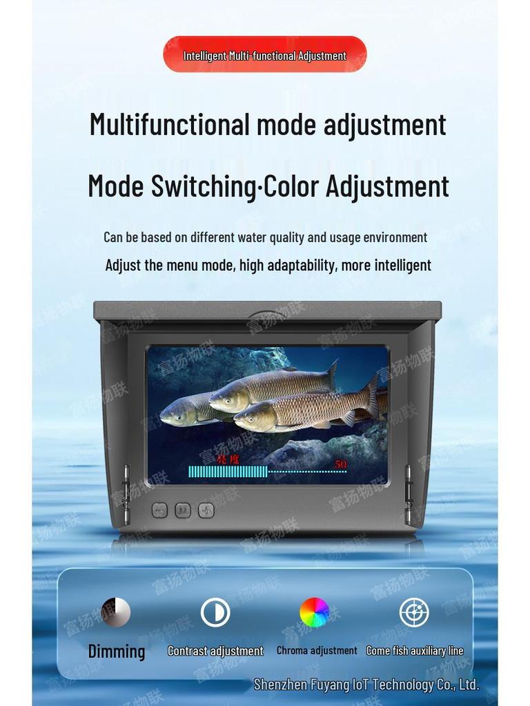 Underwater Fish Finder HD Camera with 5-Inch Display and Multi-Language Support