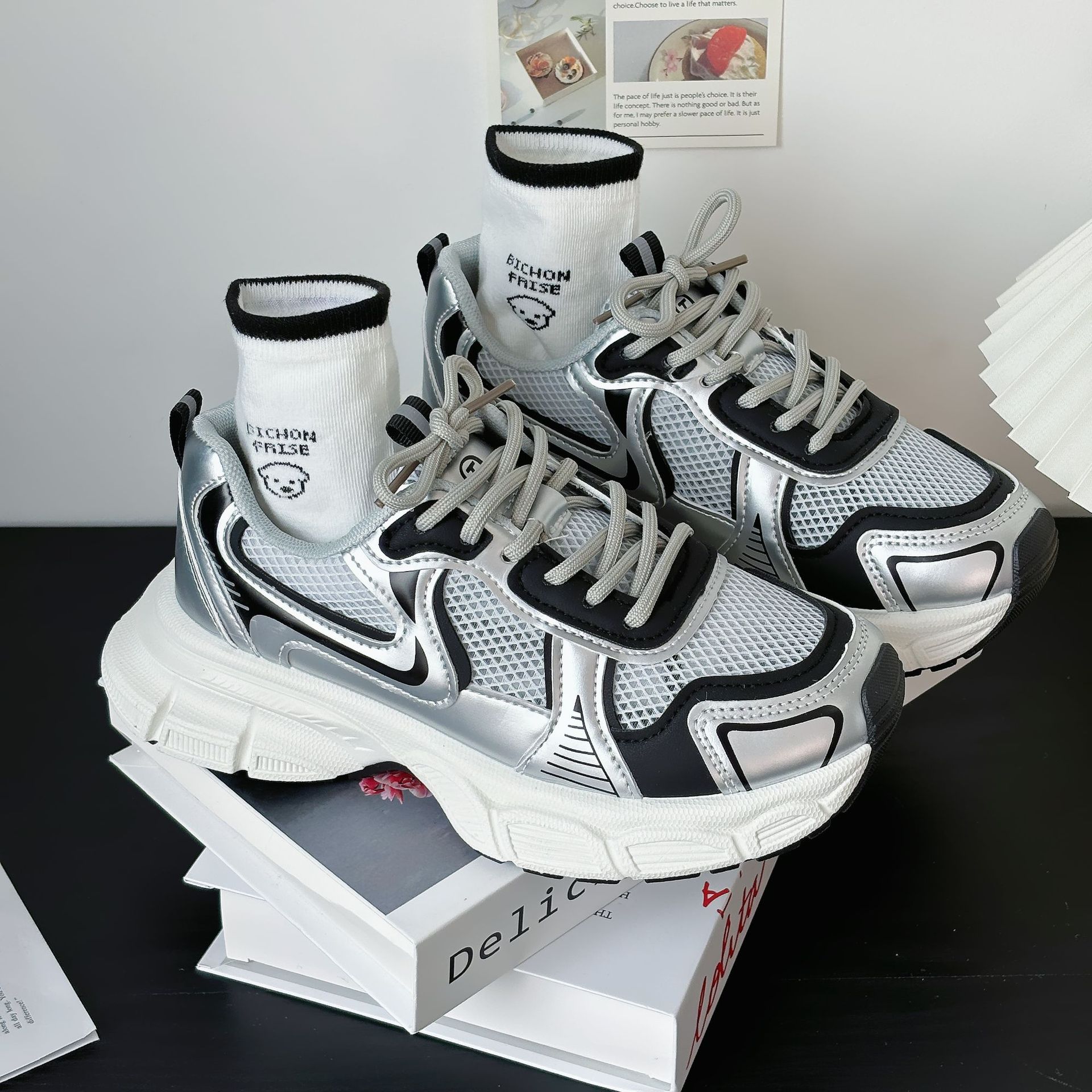 

Кроссовки папы для девочки 2025 весна-лето сетчатые дышащие спортивные повседневные туфли кампус тренд универсальные женские кроссовки для бега 40