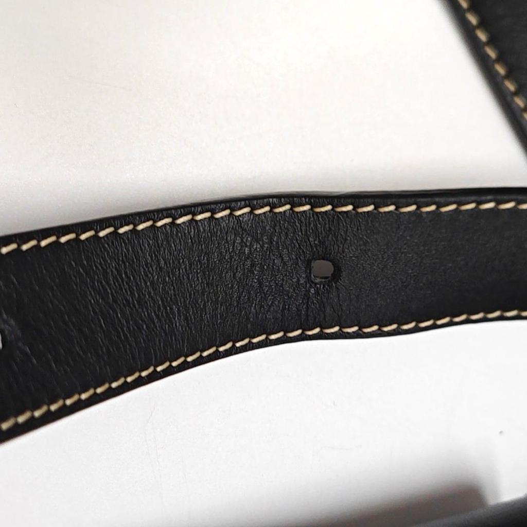 [Pre-Owned] Gate Mini Saddle Bag Black Leather Waist Bag Chest Bag Gold Hardware - Very Good #1J3OY6J