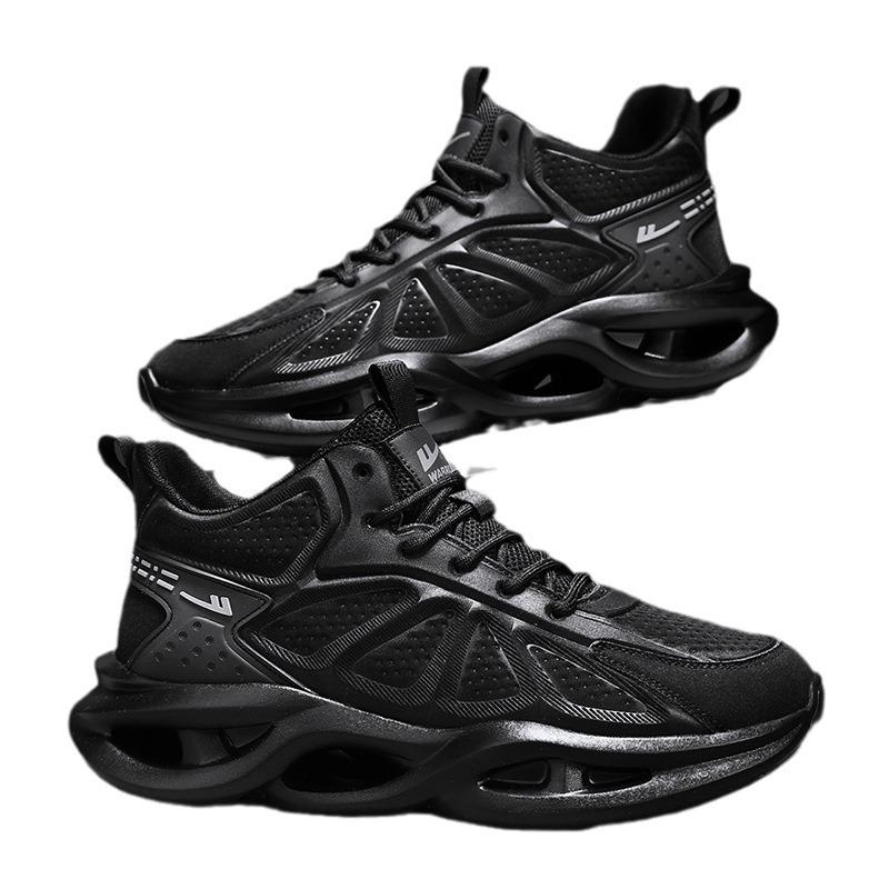 Huili's new men's lightweight and wear-resistant sports running shoes, thick-soled heightening trend men's casual dad shoes