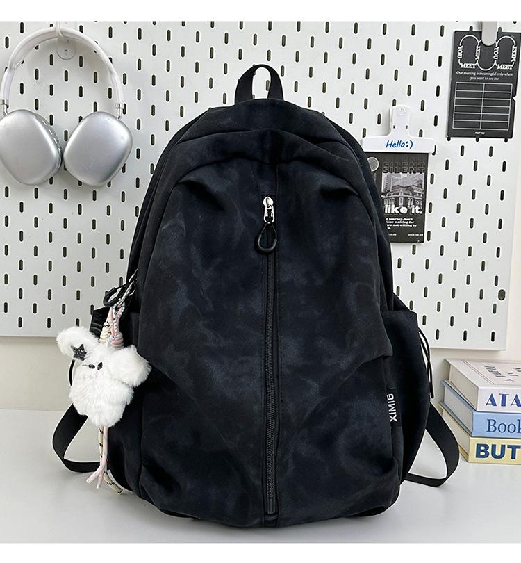 Schoolbag new vertical zipper fashion backpack large capacity lightweight travel backpack junior high school student schoolbag