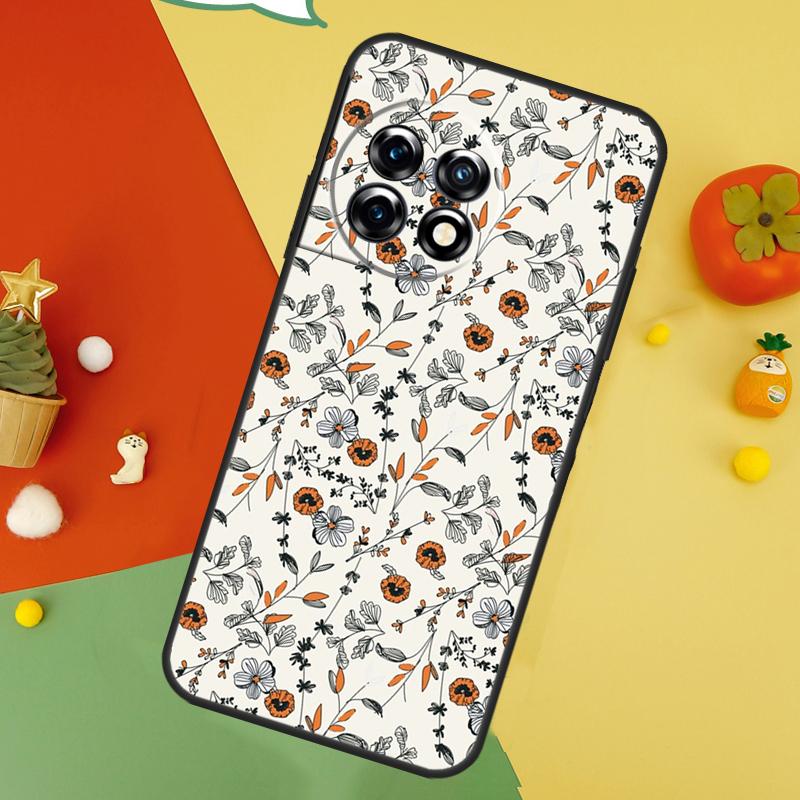 Flower Plant Art Case For OnePlus Nord 5 CE 2 3 4 Lite N20 N30 OnePlus 15 13 12 11 10 10T 12R 13T 13R Cover