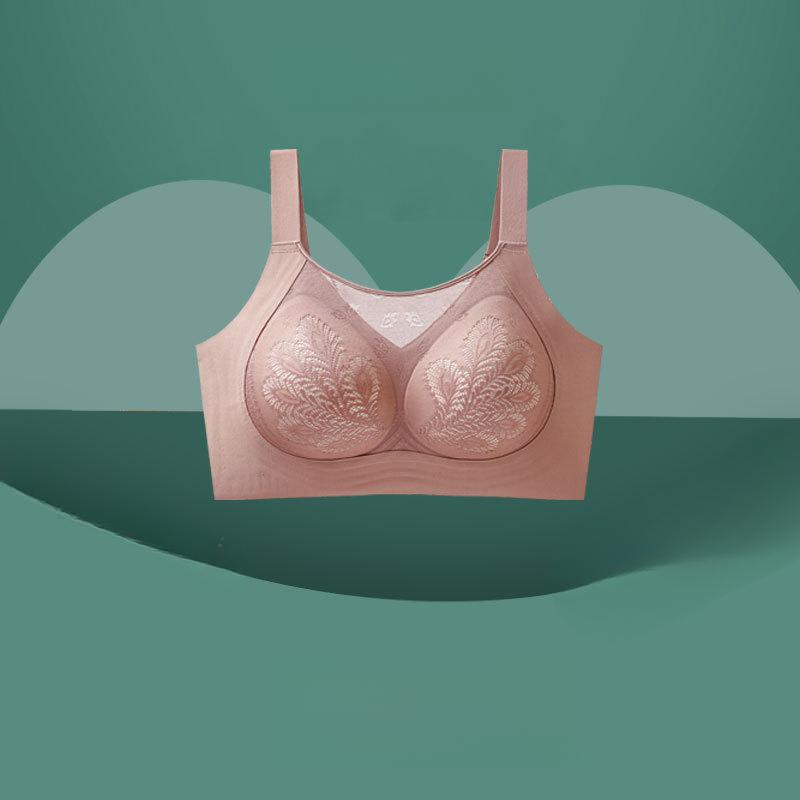 Thin Underwear Without Steel Rings Double Breasted Bra Anti Sagging and Seamless Gathering Bra Plus Size Push Up Bra