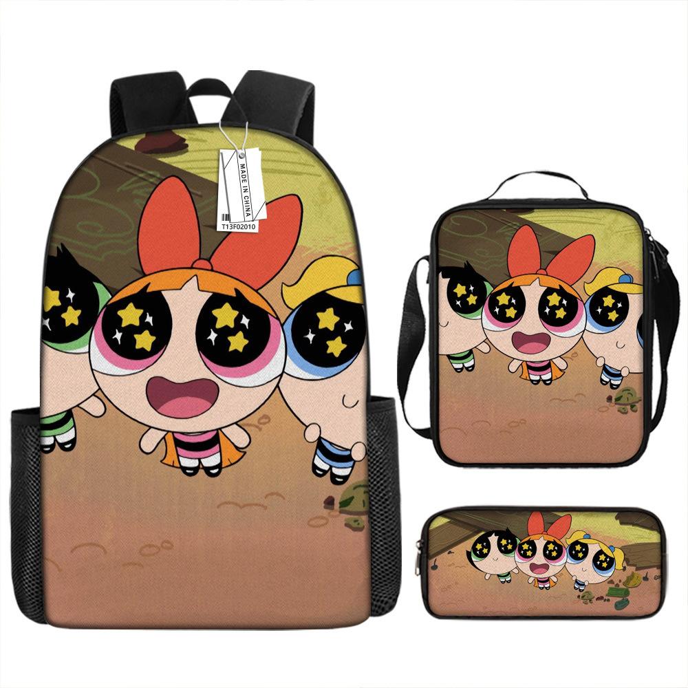 Zaino Cartone Animato Anime Poliziotta Volante Stampa Digitale Zaino Scolastico Studente Borsa a Tracolla Obliqua Astuccio