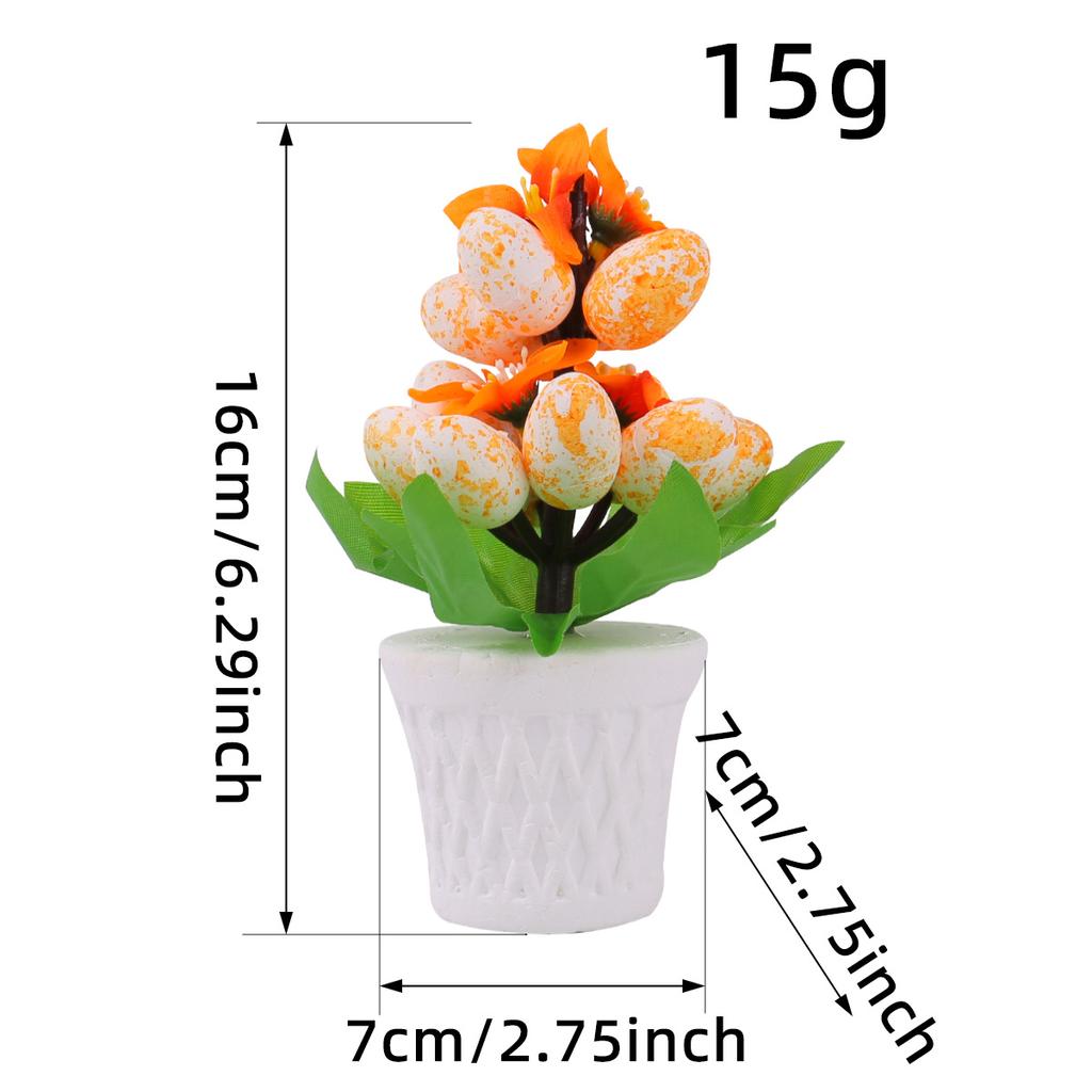 New Easter Egg Flower Potted Decoration Foam Simulation Spot Egg Flowerpot Scene Decoration Home Decoration