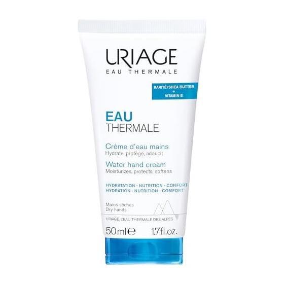 URIAGE Water Hand Cream Hand Cream Moisturizing Dry Rough Hands Shea Butter Glycerin Moist Water Resistant Floral Scent Derma Cosmetics