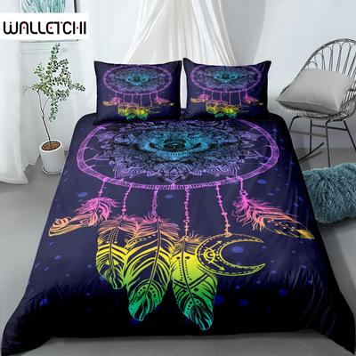 Dreamcatcher Purple Bedding Set Single Twin Double Queen King Cal King Size Bed Linen Set