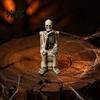 Creative Holiday Gift Skeleton On Toilet Figurine, Funny Gothic Bathroom Statue, Spooky Room Accessories Halloween Resin Ornament for Home Office