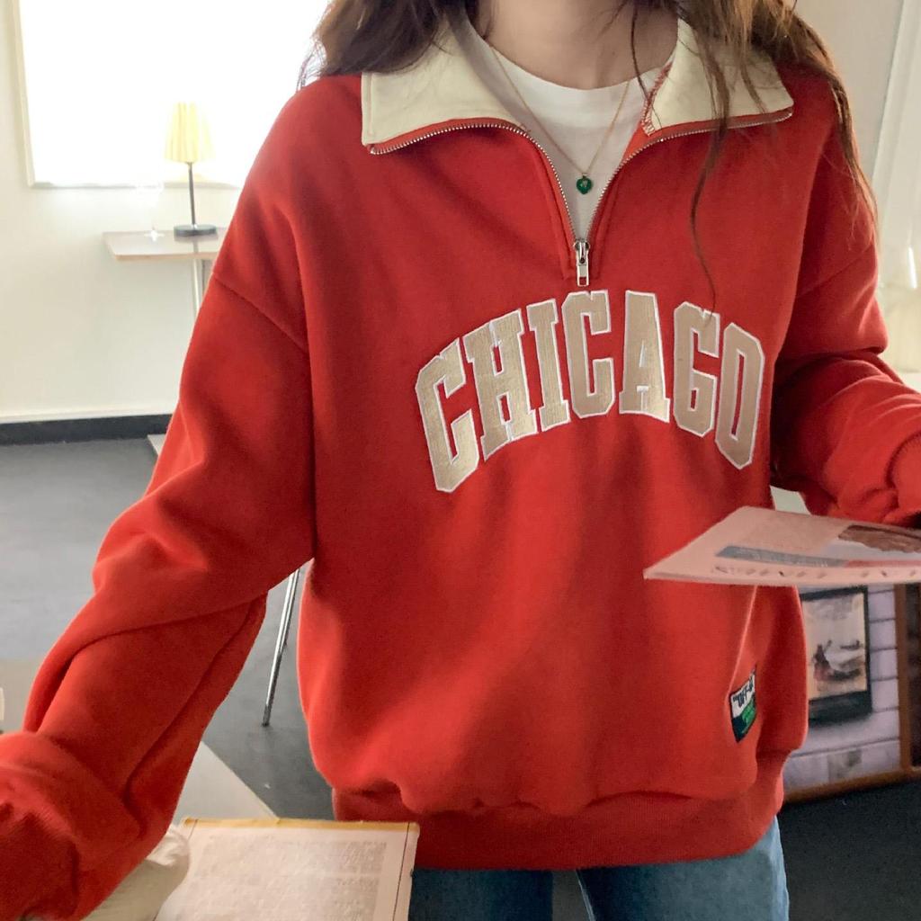 Dame Langermet V-hals Løse Pullovers Dame Overdeler Ensfargede gensere