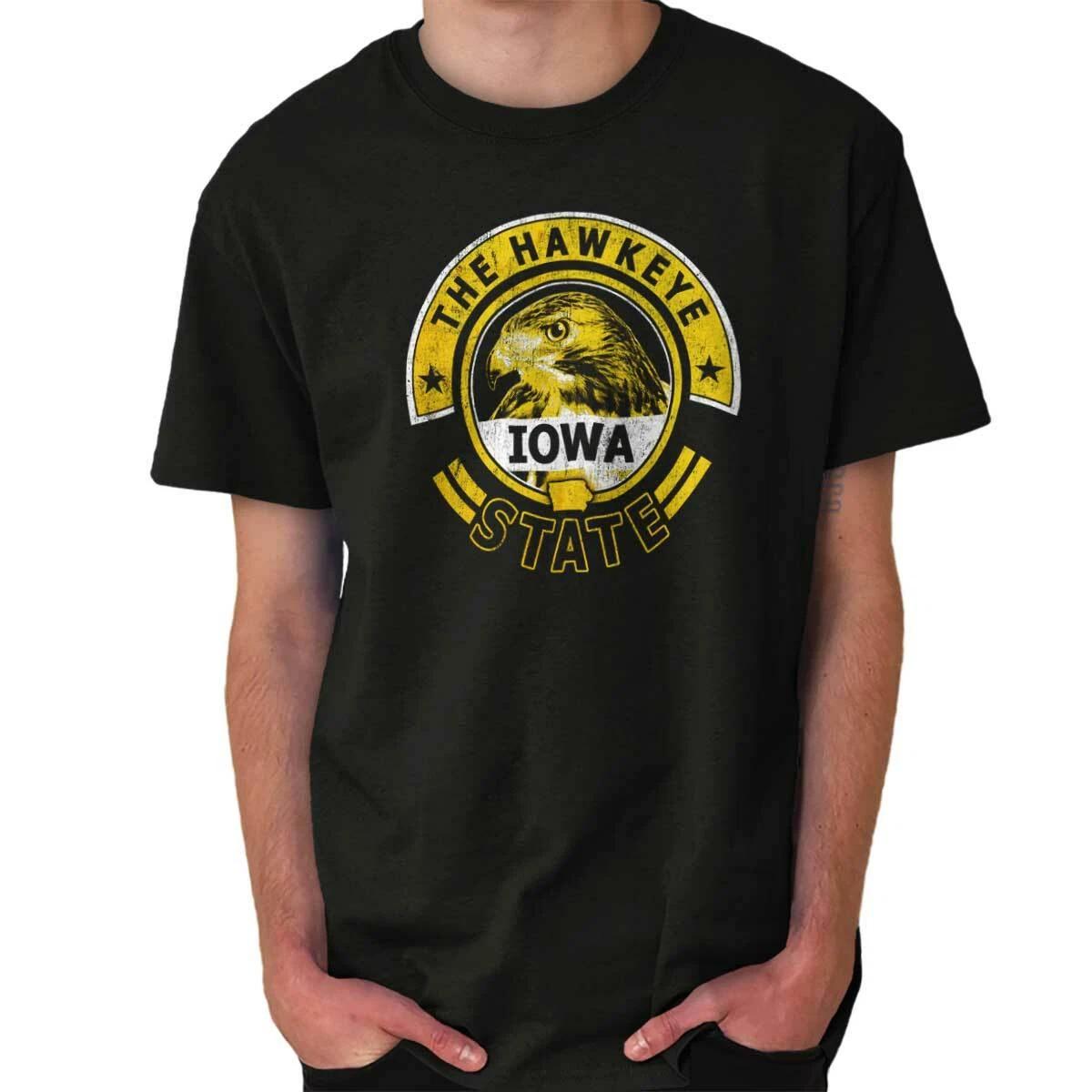 Iowa The Hawkeye State Student Game Souvenir Adult Short Sleeve Crewneck Tee XS
