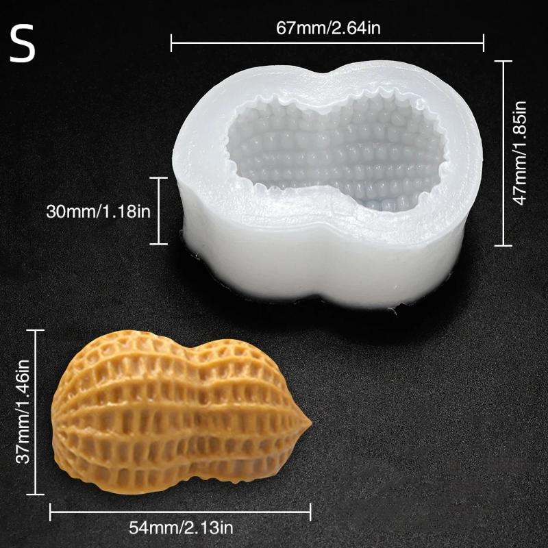 

Peanut Design Silicone Dessert Mold Non Stick Easy Release Cake Pan for Chocolate Mousse and Home Baking