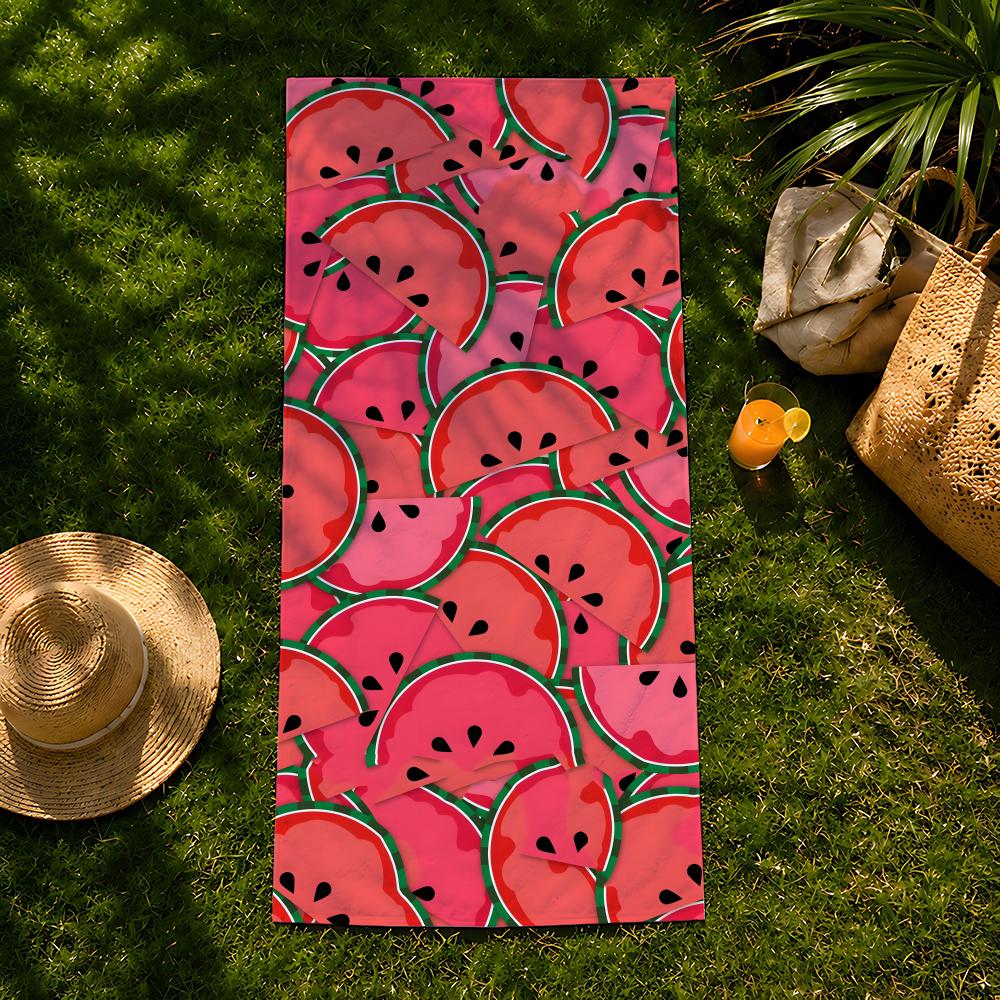 Food w-watermelon Towel beach towel, quick drying absorbent bath towel for Swim,Gym,Camping,Outdoor