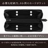 [Threes] Ultimate Simple Shrink Leather Long Wallet Men's, Large Capacity, Lightweight, Slim, with Coin Purse, 8 Card Slots (Black) M