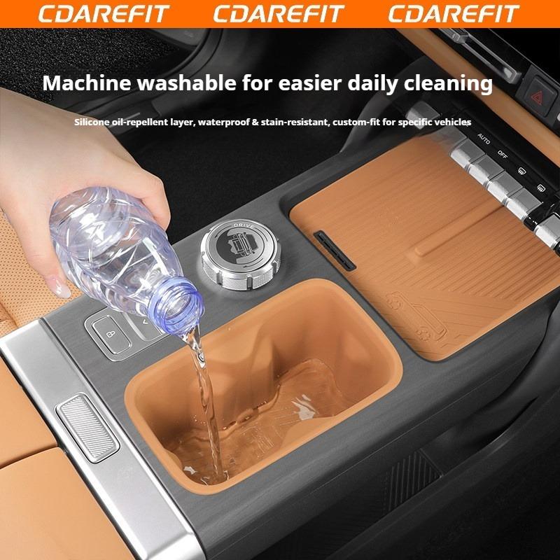 For Chery ICAUR V27 Car Center Console Cup Holder Wireless Charging Anti-Slip Mat Rear Row Cup Holder Tailgate Storage Interior