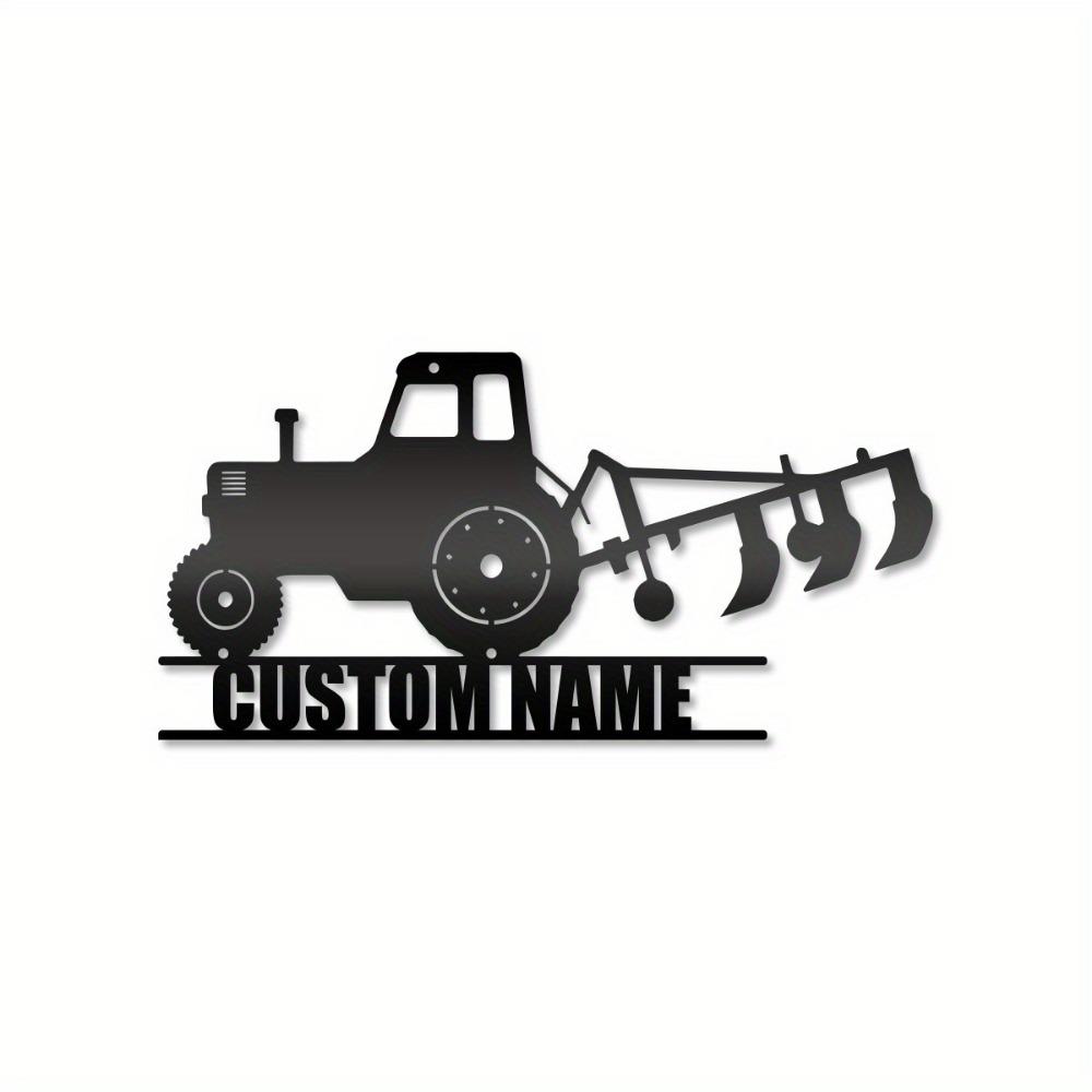 Custom Tractor Metal Wall Art for Farmhouse Decor Personalized Name Sign Gift