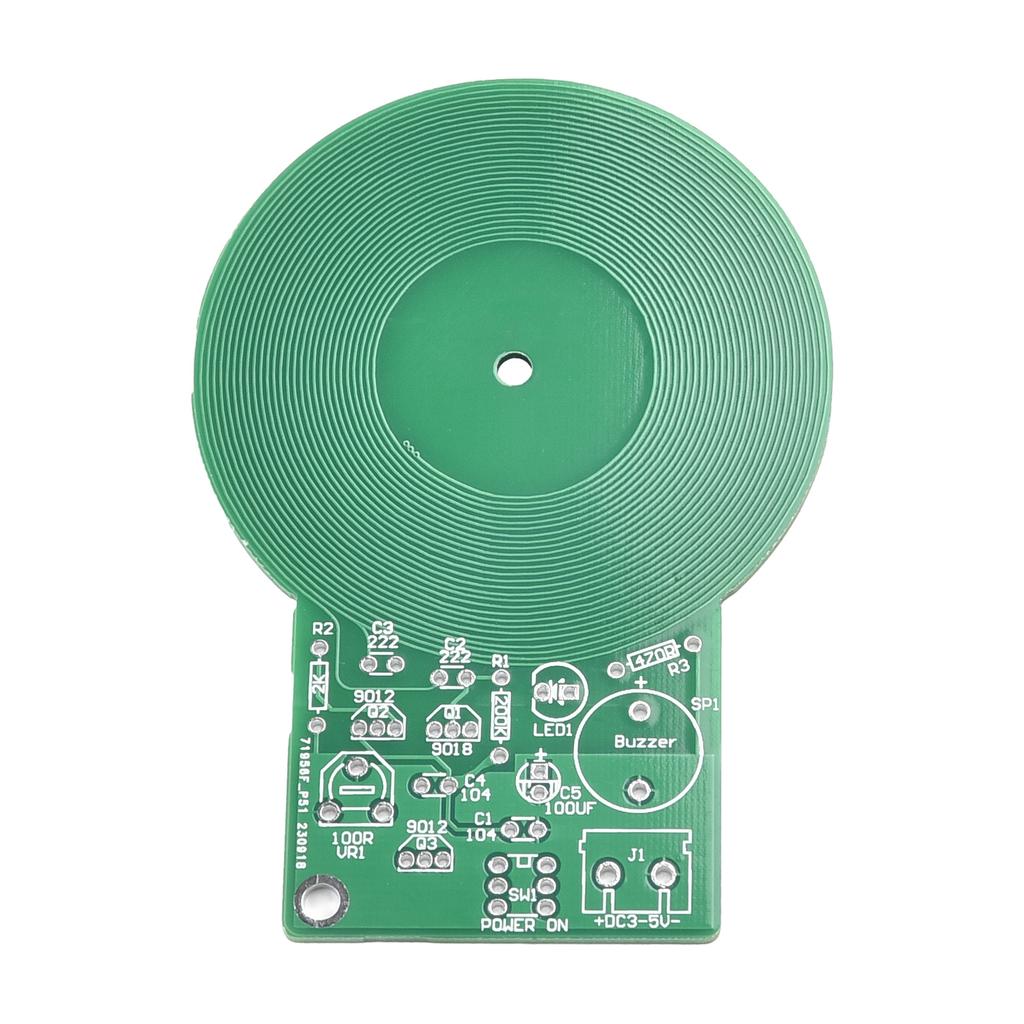 Metalldetektor-Kit für Heimwerker Einfach zu montieren Berührungsloser Sensor PVC+Metall-Material Ton- und Lichtdetektion 25