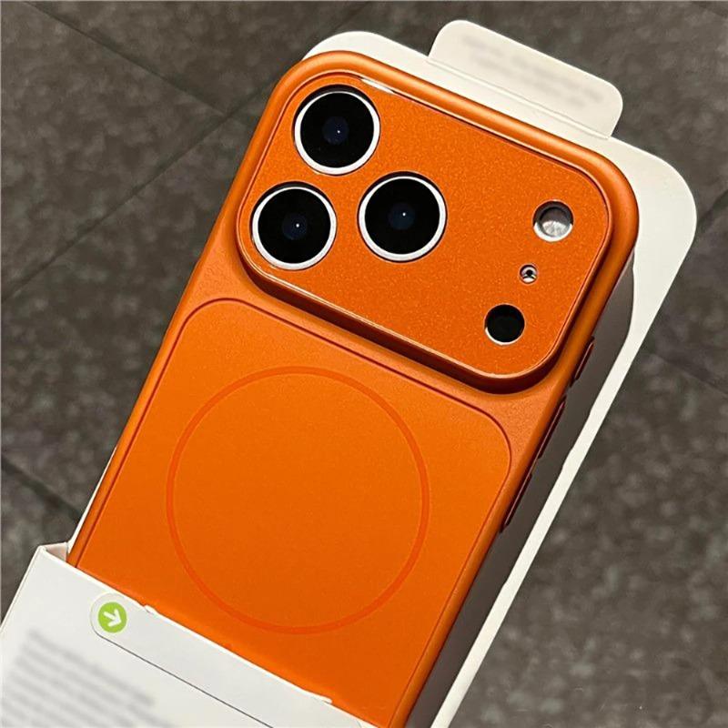 

Защитный чехол для iPhone 17 16 15 14 17 Pro Max Air с покрытием, из ударопрочного PC, с магнитом Magsafe, противоскользящий, стеклянная крышка For iPhone 13Pro золотой
