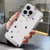 Mini Love Hearts Stars Pattern Case For iPhone 17 Pro Max Coque iPhone 16 15 14 13 12 Pro Max 11 Clear TPU Silicone Soft Cover