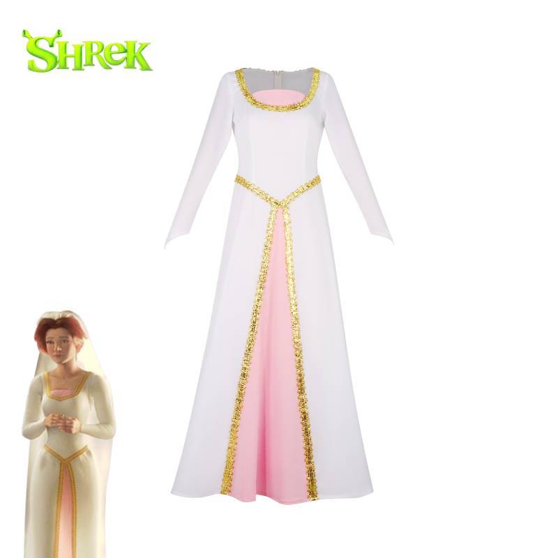 Cosplay kostým Shrek Fiona z polyesterovej látky na Halloweensku párty a prezliekanie