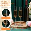 4pcs Plastic Champagne Flutes 5oz Unbreakable Wine Glasses Transparent Champagne Glass Goblet Premium Goblet Plastic Toasting Glasses