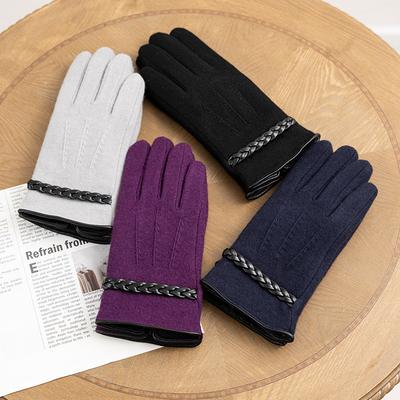 Nouveaux Gants en Cachemire et Laine pour Femmes Mignons pour le Cyclisme Chauds avec Polaire Ajoutée et Écran Tactile Épaissi pour la Protection contre le Froid et le Ski