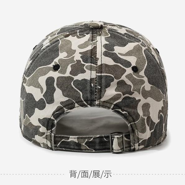 Retro Camouflage Baseball Cap Outdoor Sunshade Sun Protection Versatile Cap Men'S And Women'S Soft Top Duck Tongue