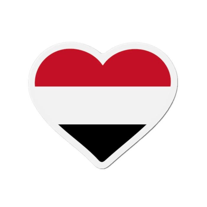 Aimant Coeur Drapeau Yémen - Multicolore - 7 cm - 50 pièces - Résine synthétique - Mixte