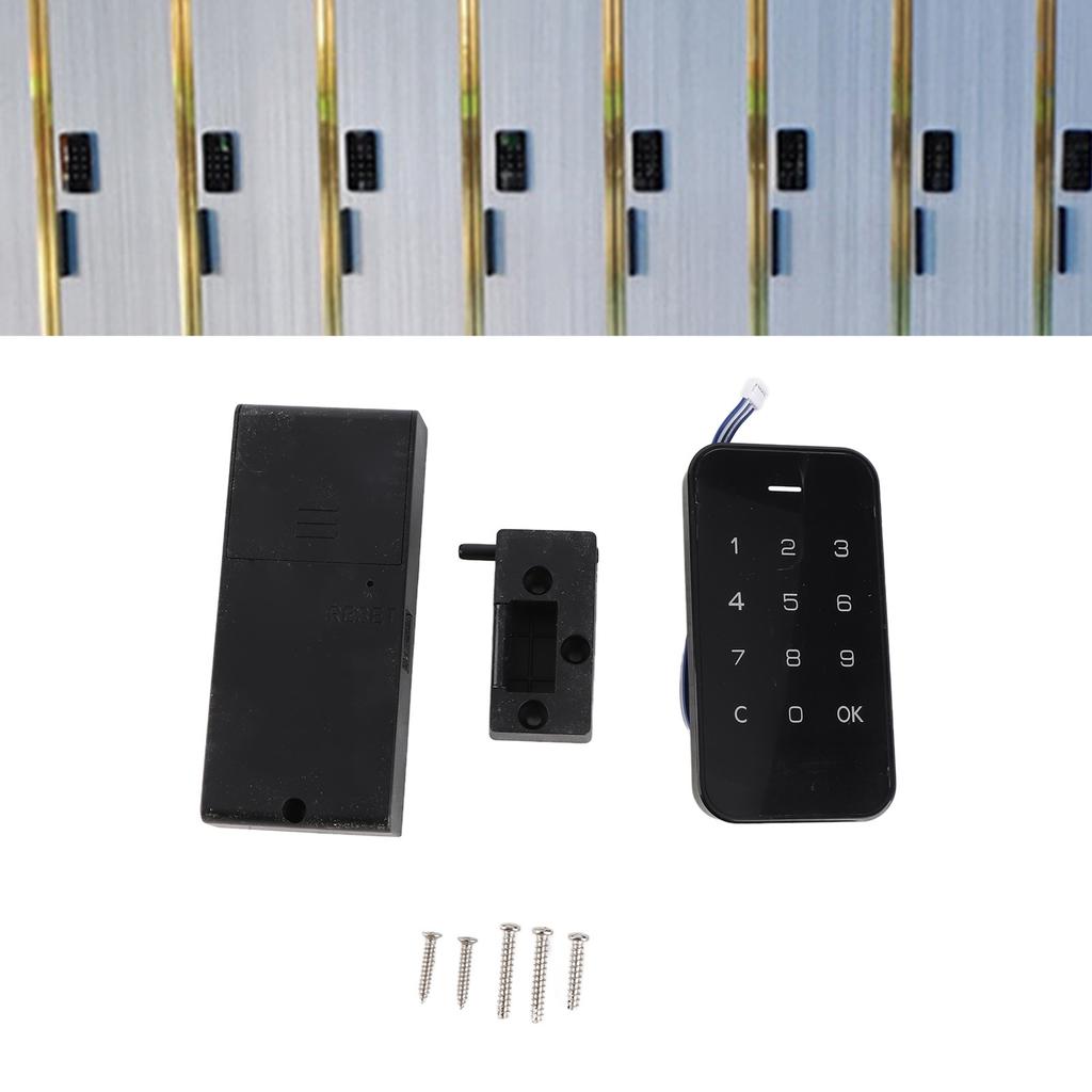 Electronic Cabinet Lock Kit Digital Touch Keypad Lock Password Entry Keyless Security Lock for Wardrobe Cabinet Sauna Center ABS Stainless Steel 180g