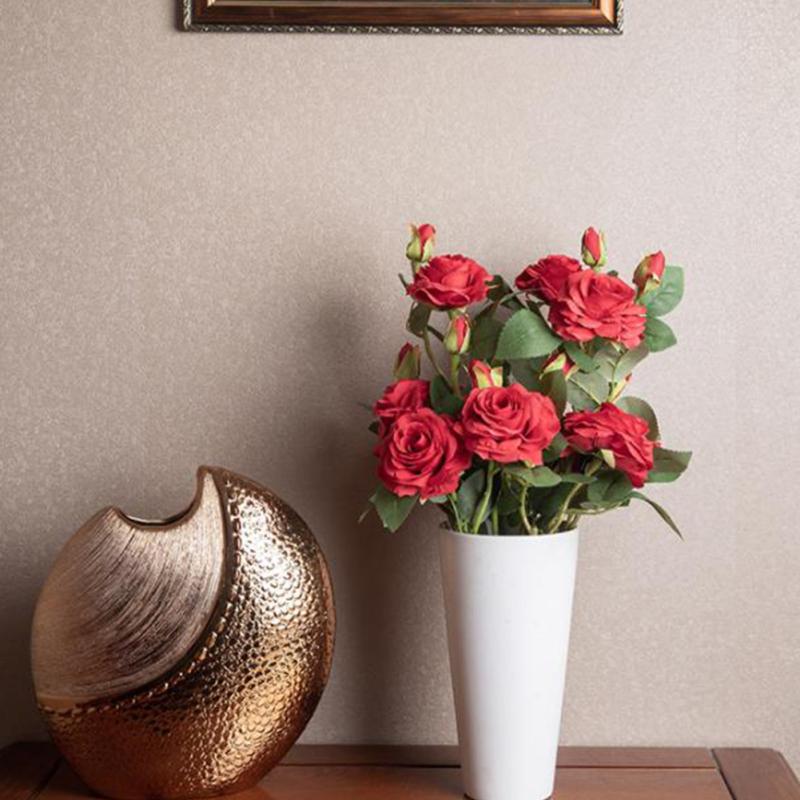 Kjøp Artificial Rose Flowers Anti Fading Uvresistant Simulation False Flower Bouquet Green