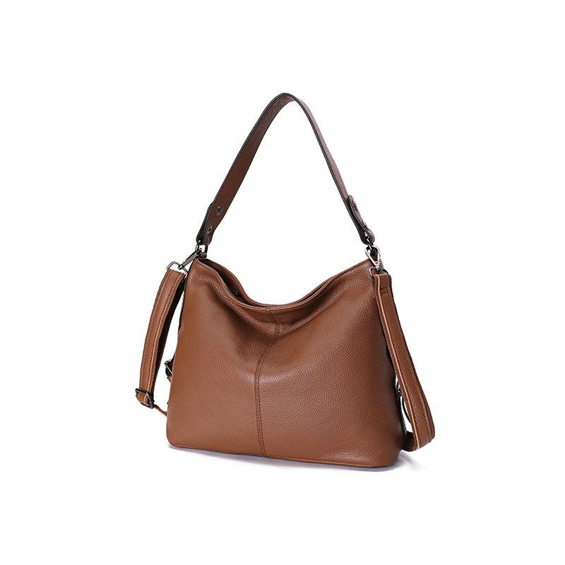 Soft Genuine Leather Shoulder Bag Women Messenger Bag Casual Female Crossbody Bag Large Capacity Daily Handbag Satchel