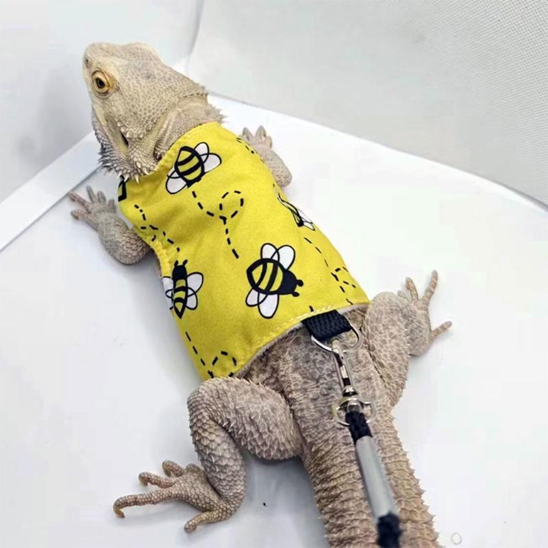 Small Pet Harness Vest Lizards Costume Chest Harness Winter Warm Clothes for Geckos Fashion Reptiles Clothes Accessories