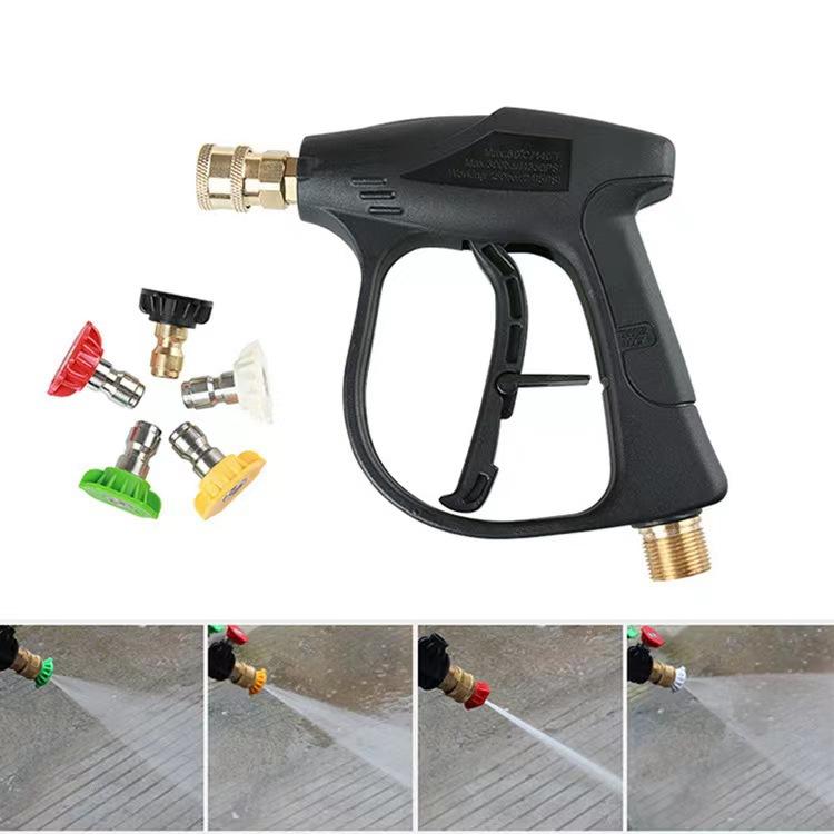 

300 bar High - Pressure Washer - 1L Foam Cannon, 5 Nozzles, M22 - 14 Connection, 1/4 Quick Connect