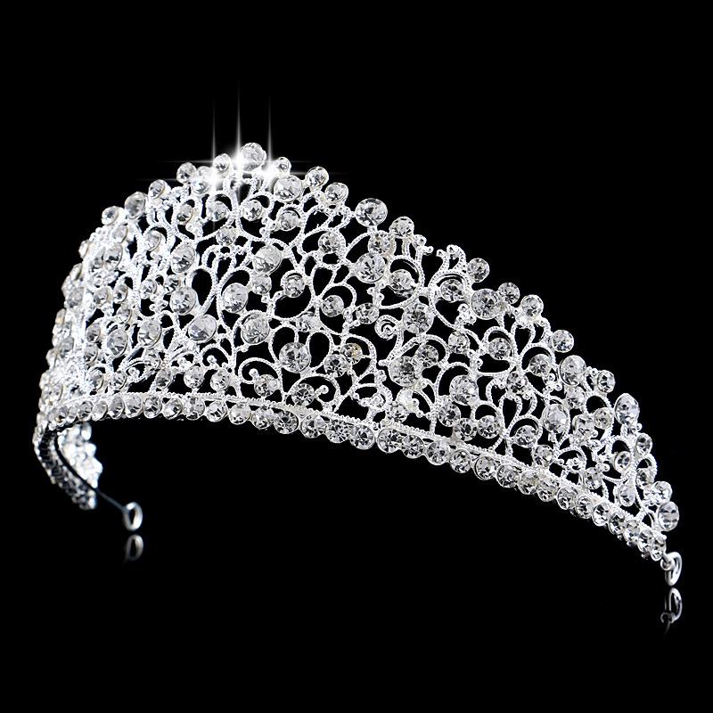 Bridal Jewelry Elegant Crown Women Stylish Headband Shimmer Rhinestone Crown