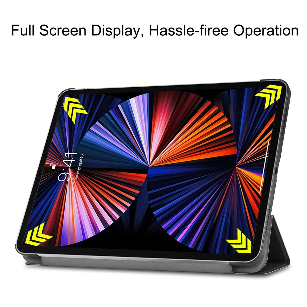 Hülle für Apple iPad pro 12.9 2021 PU Klappständer-Abdeckung für Apple iPad pro 12.9 2018/2020/2021/2022 Tablet-Hülle Funda