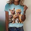 Kawaii Funny Animal Graphic Women's T Shirts Casual Oversize Short Sleeve Top Female Fashion Clothing Ladies