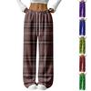 Women's Straight Leg Flannel Pants Halloween Pajama Bottoms for Cozy Home Wear