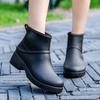 Women's Low-Cut Waterproof Slip-On Rain Boots - Anti-Slip Rubber Shoes for Kitchen, Outdoor & Beachcombing
