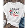European Size "Christmas and Nurse Caps" Christmas, Women's Clothing, Casual Loose Short-sleeved Shirts, Summer T-shirt Tops
