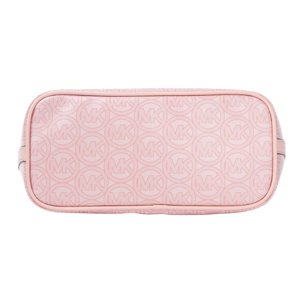 Michael Kors Classic Monogram Print Faux Leather Tote Bag Small Women Handbags Light-Pink 35H1T2JT1C-POWDER-BLUSH