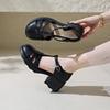 2024 New Thick Sole Sandals Women Wrap Toe Hollow Outs Roman Sandalias Women Casual Beach Shoes Summer Platform Sandals Woman