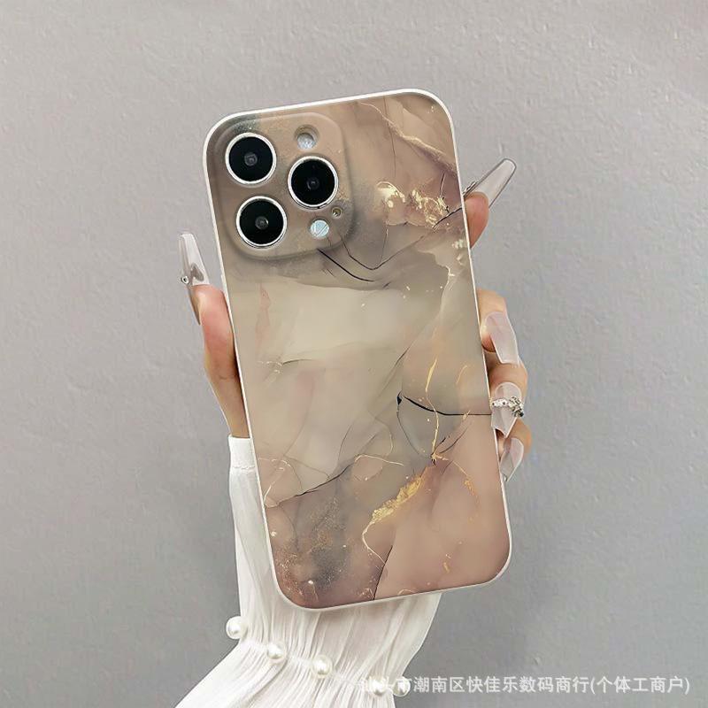 Graded marble pattern suitable for the 16 Pro high-end phone case, 17 light luxury INS style, iPhone 11, Apple 14, and soft 15