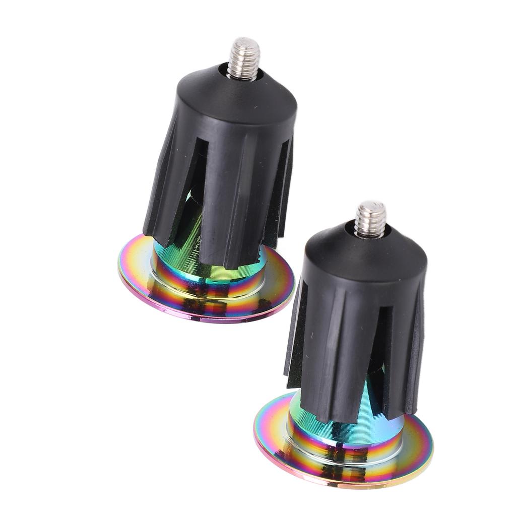 2PCS Mountain Bike Handlebar End Caps Inflatable Adjustable Plated Colorful Aluminum Alloy