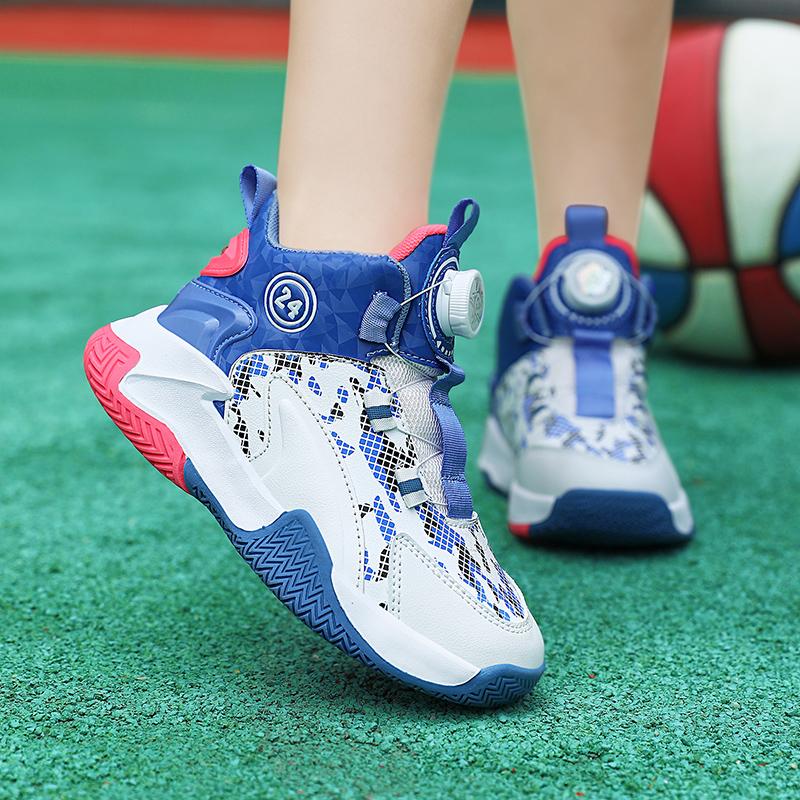 31-40 Mládež Plus Velikost Pohodlná a Módní Sportovní a Volnočasová Obuv Vysoká Basketbalová Obuv