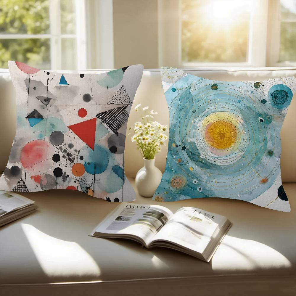 Modern Abstract Watercolor   Personalized Pillow Cover Kids Bedroom Wild Party Decor Pillowcase Kid Birthday Shower Gift