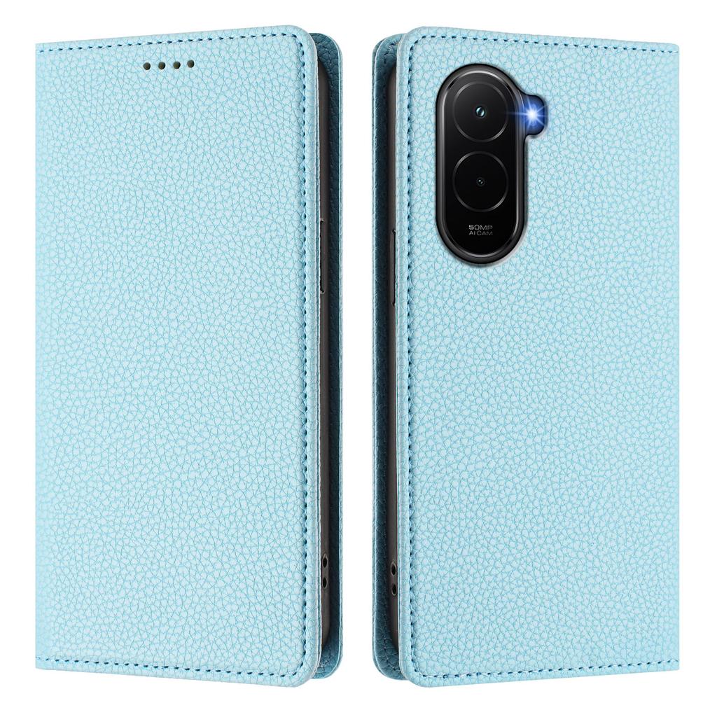 Für Xiaomi Poco M7 Plus 5G/M7 4G (169mm) Brieftaschenhülle RFID-Blockierung Leder mit Litschi-Textur Handyhülle