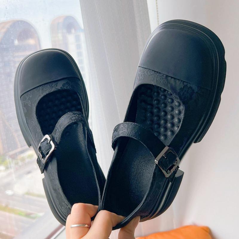 Genuine Leather Mary Jane Shoes Fashion Shoes Casual Non-tiring Women's Shoes