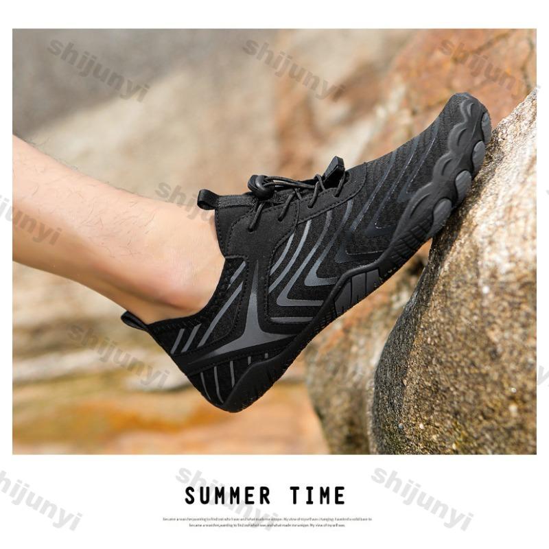 Fashion Men's Outdoor Five Finger Hiking Shoes Breathable Mesh Fashion Sports Running Shoes Lightweight Comfortable Fitness Beach Shoes