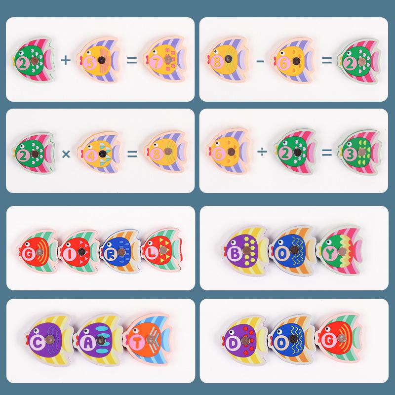 Wooden Magnetic Fishing Puzzle: Interactive Counting & Alphabet Game for Kids